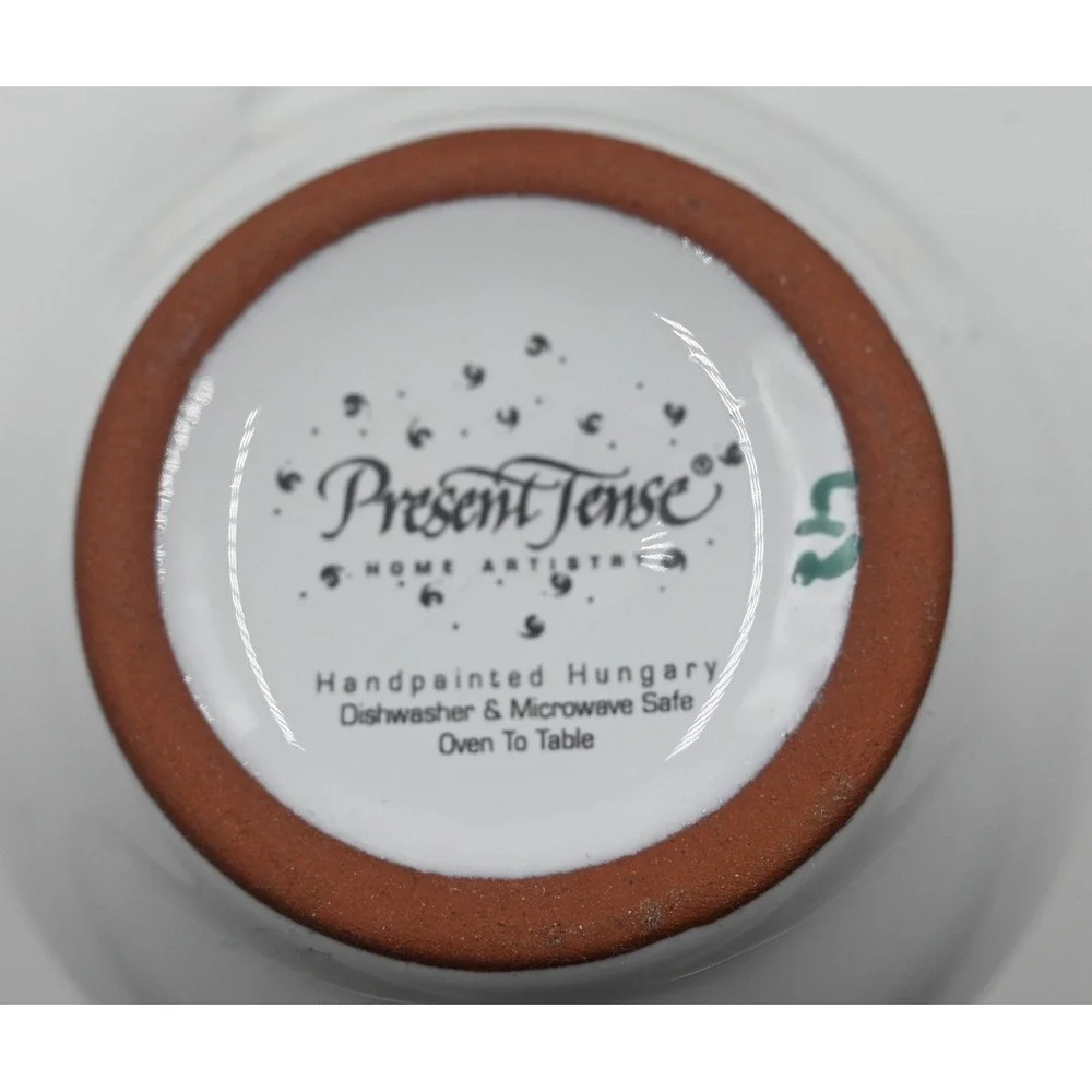 Present Tense Home Artistry Cream Sugar Set with Tray Handpainted Hungary Grapes